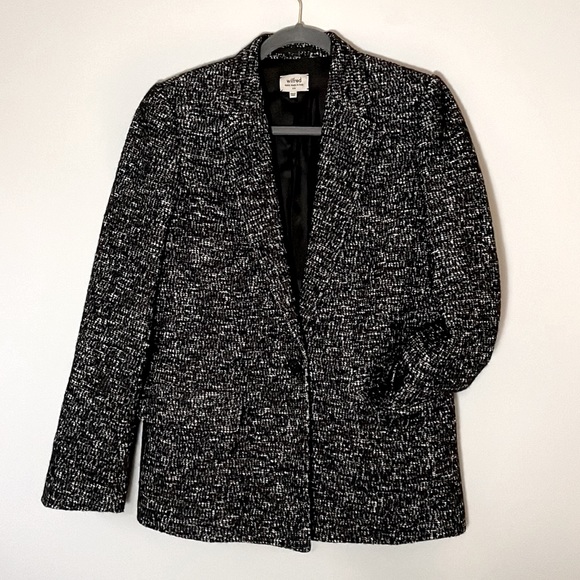 Aritzia Jackets & Blazers - Wilfred Aritzia Oversized Boyfriend Parc Blazer Tweed Marled Wool Jacket Coat